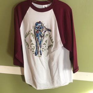 3/4 length sleeve Calf Print Shirt